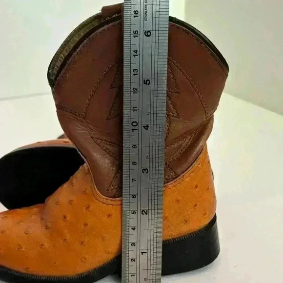 Dan Post ostrich leather  toddler unisex boots sz 4.5 - Picture 6 of 12